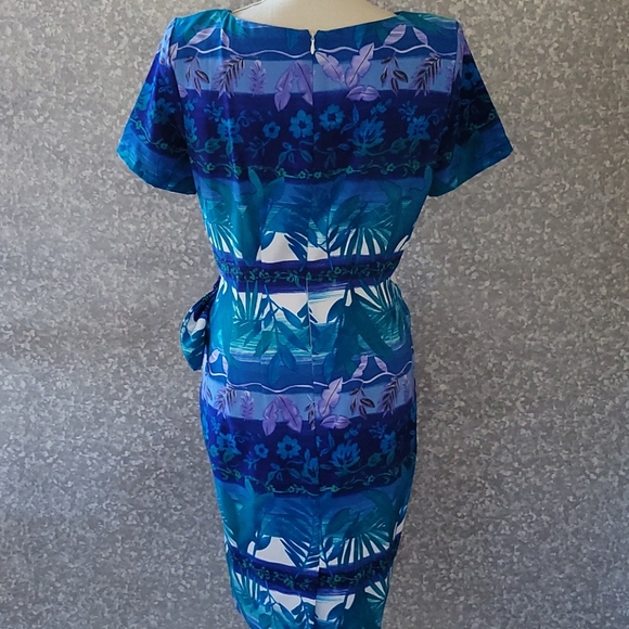 Vintage J. Stevens tropical sheath dress size 6 - Picture 5 of 6